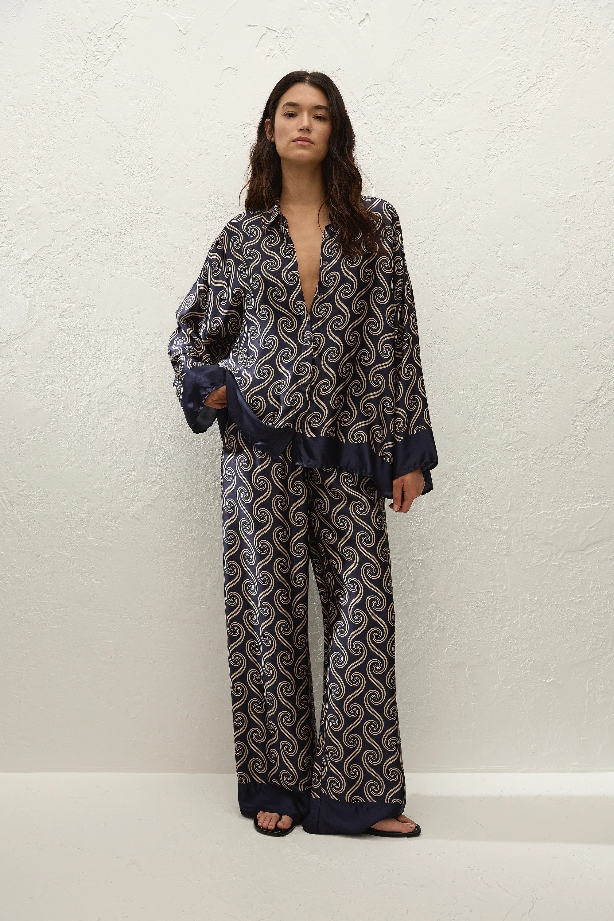 Cora Shirt Juanita Swirl Indigo - Final Sale - Image 3