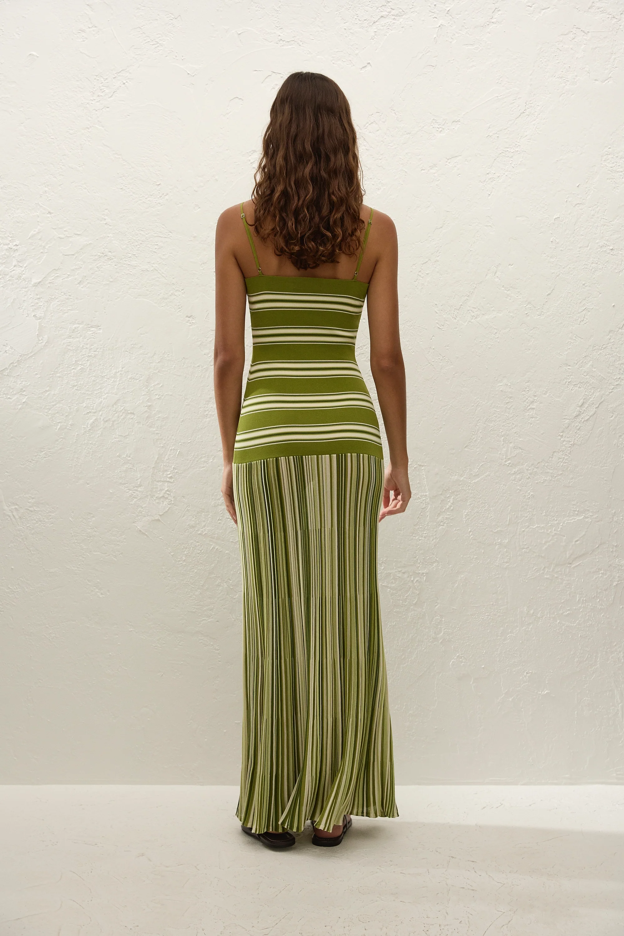 Esenia Knit Dress Ombre Stripe Macro Juniper - Final Sale - Image 5