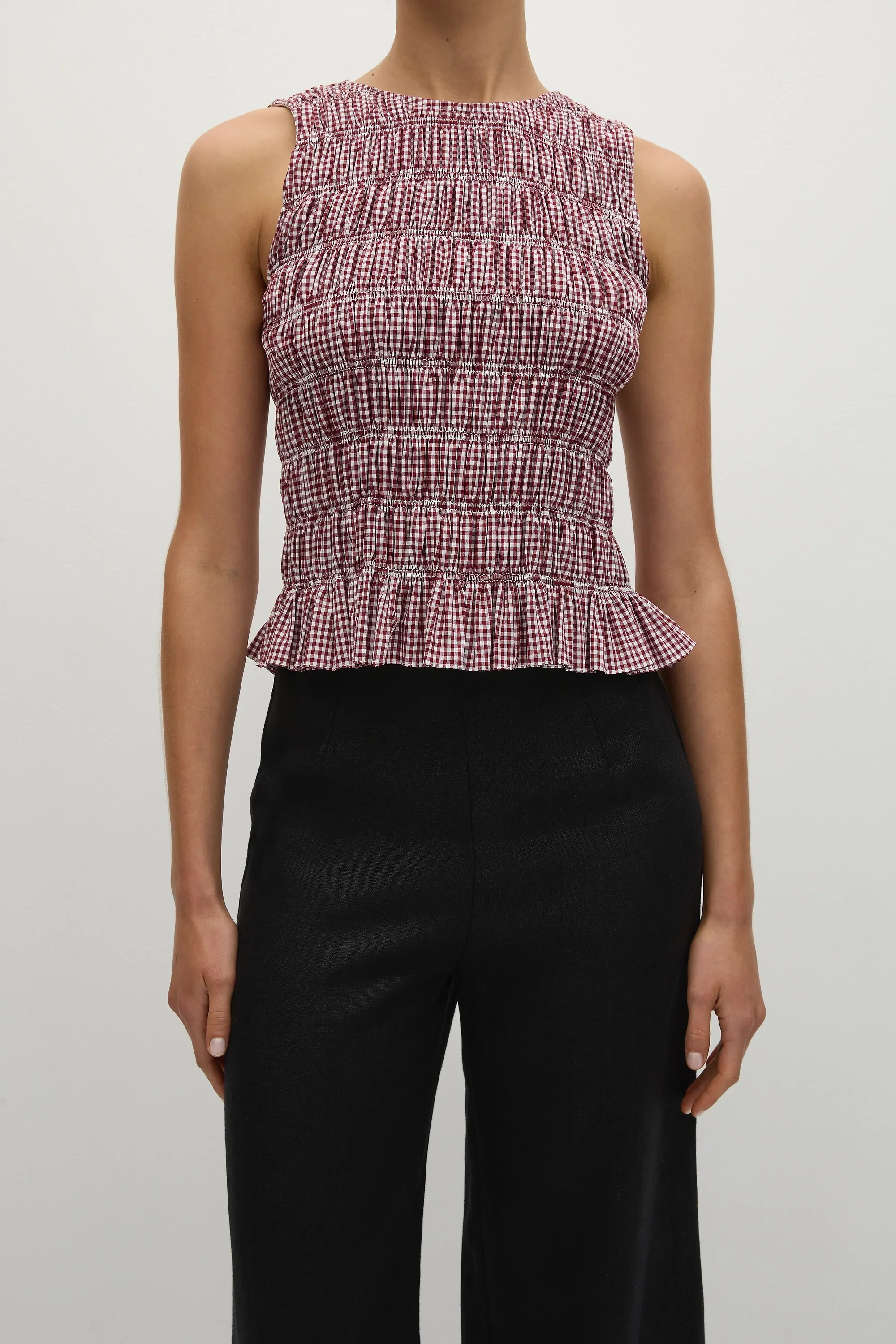 Heidi Top Gingham Red - Final Sale - Image 2