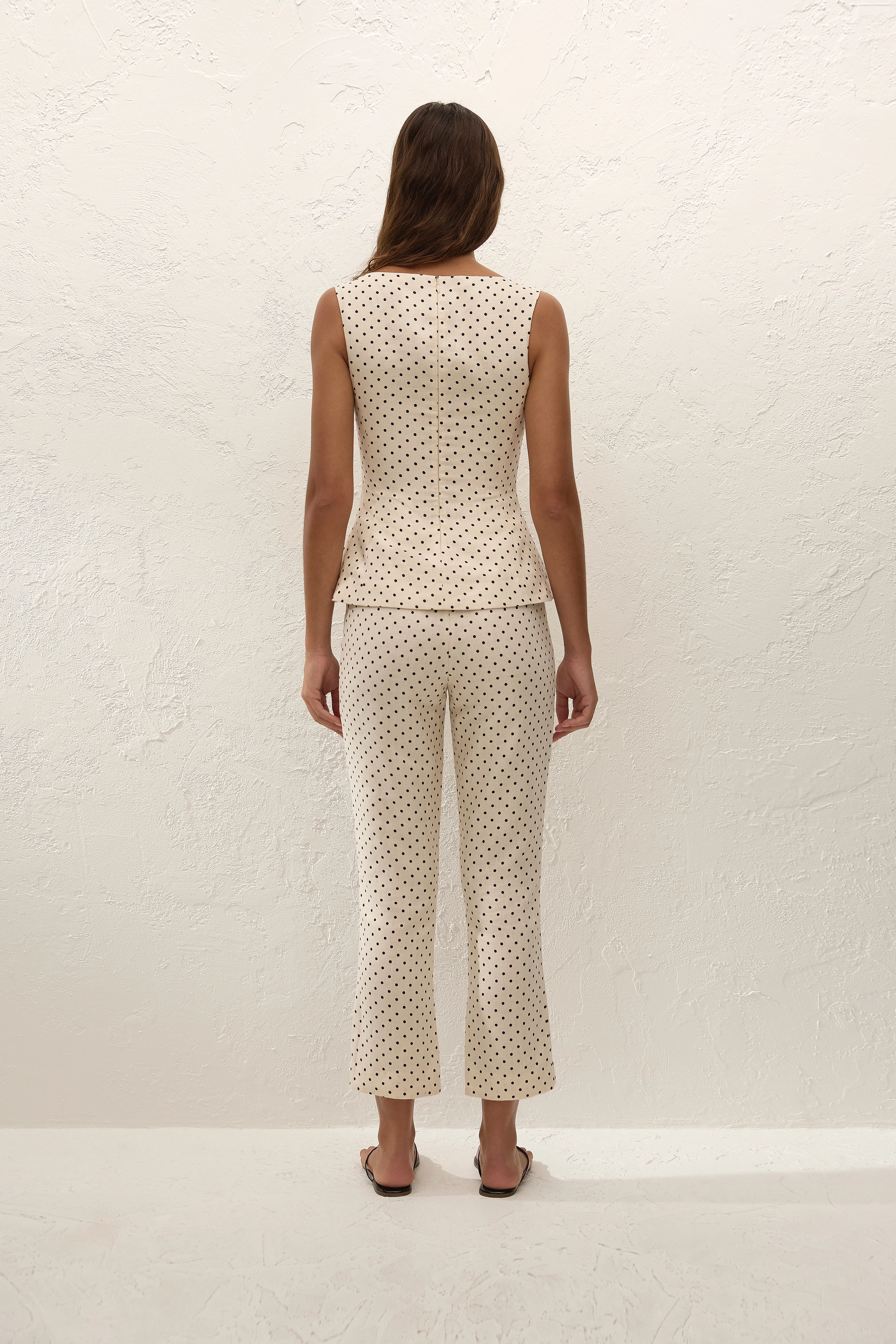 Iria Top Lola Polka Dot Cream Black - Image 4