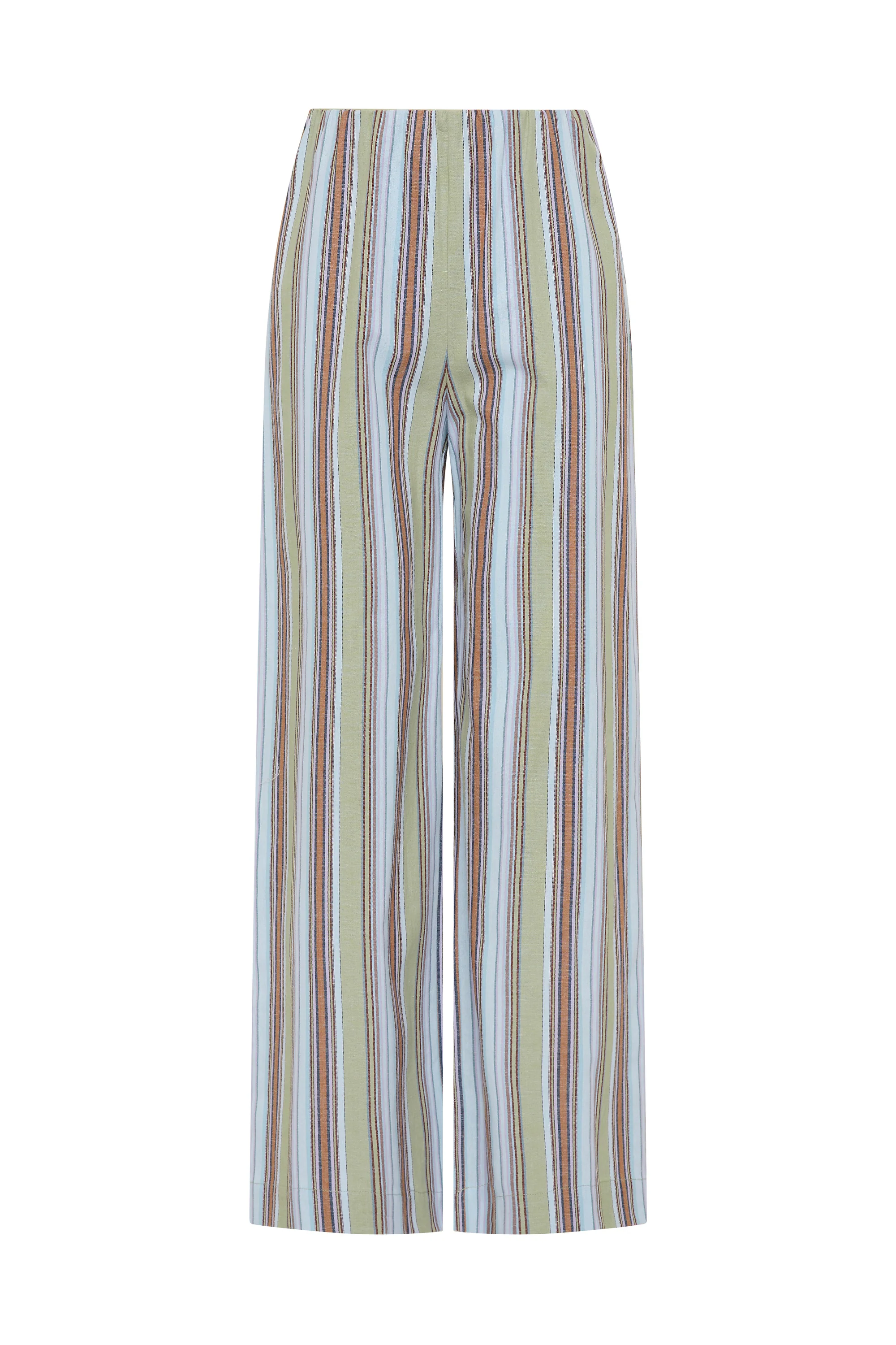 Lane Pant Agua Stripe Blue - Final Sale - Image 6