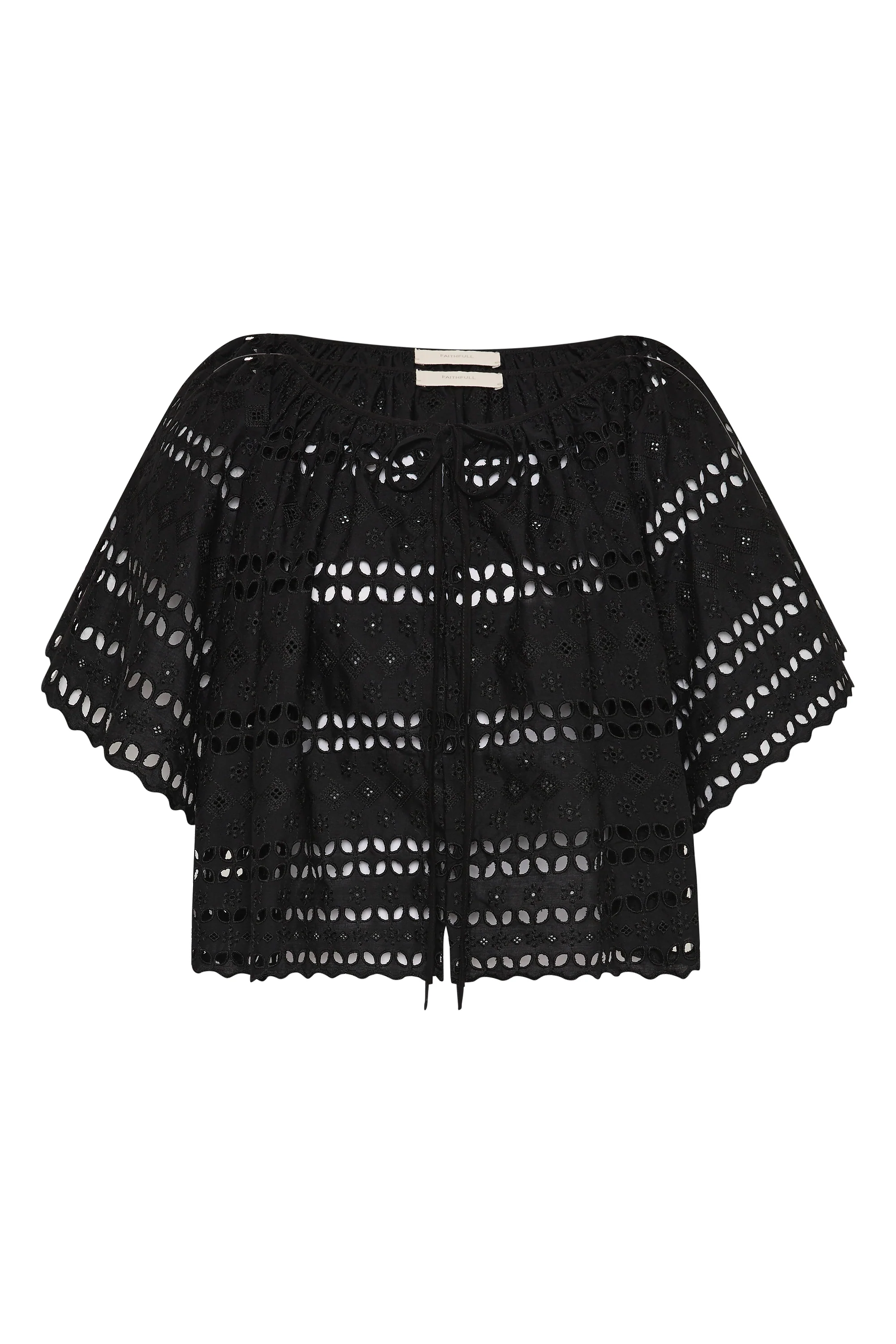 Mitla Top Rosa Broderie Black - Final Sale - Image 11
