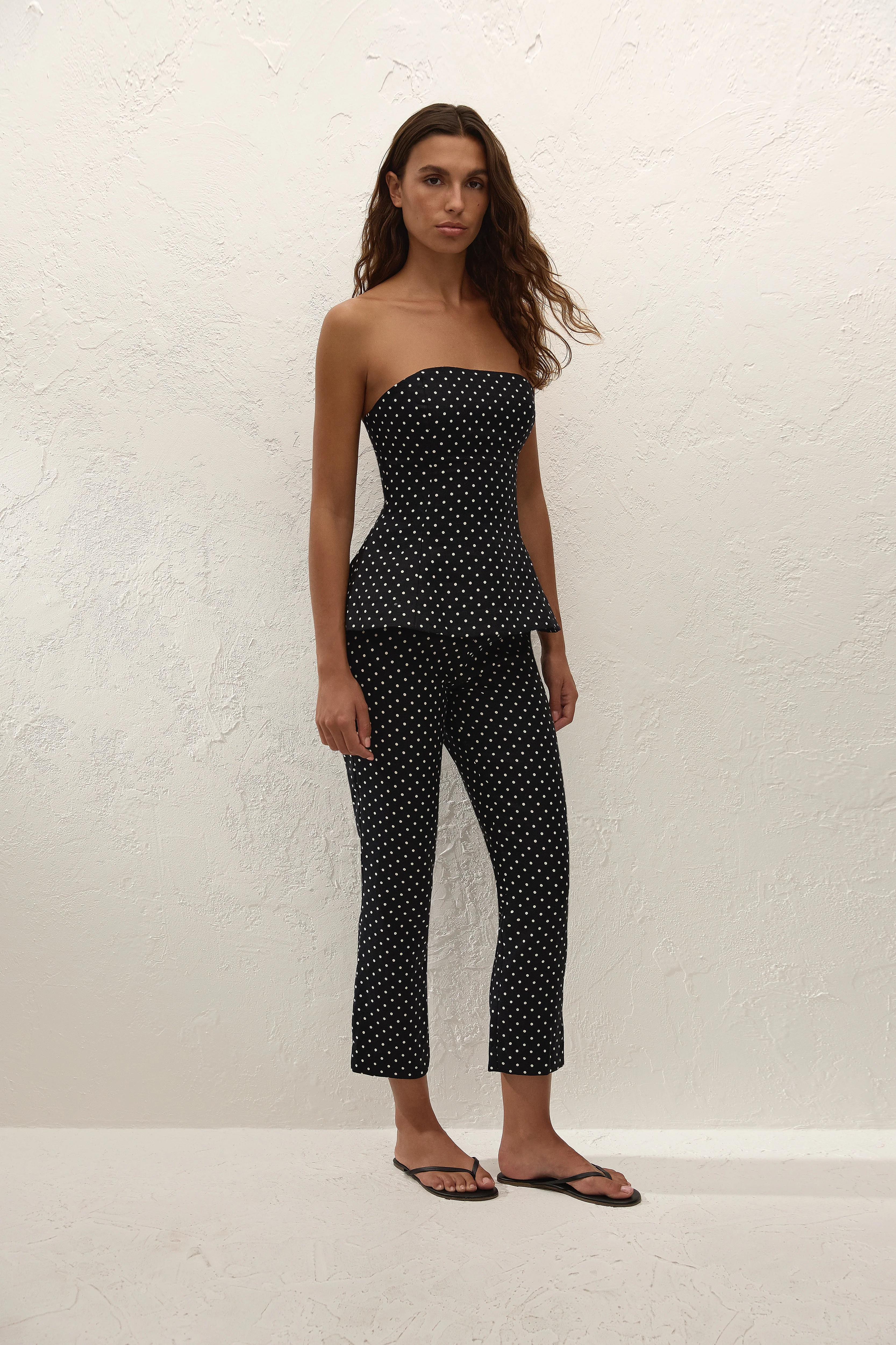 Petro Top Lola Polka Dot Black Cream - Image 3