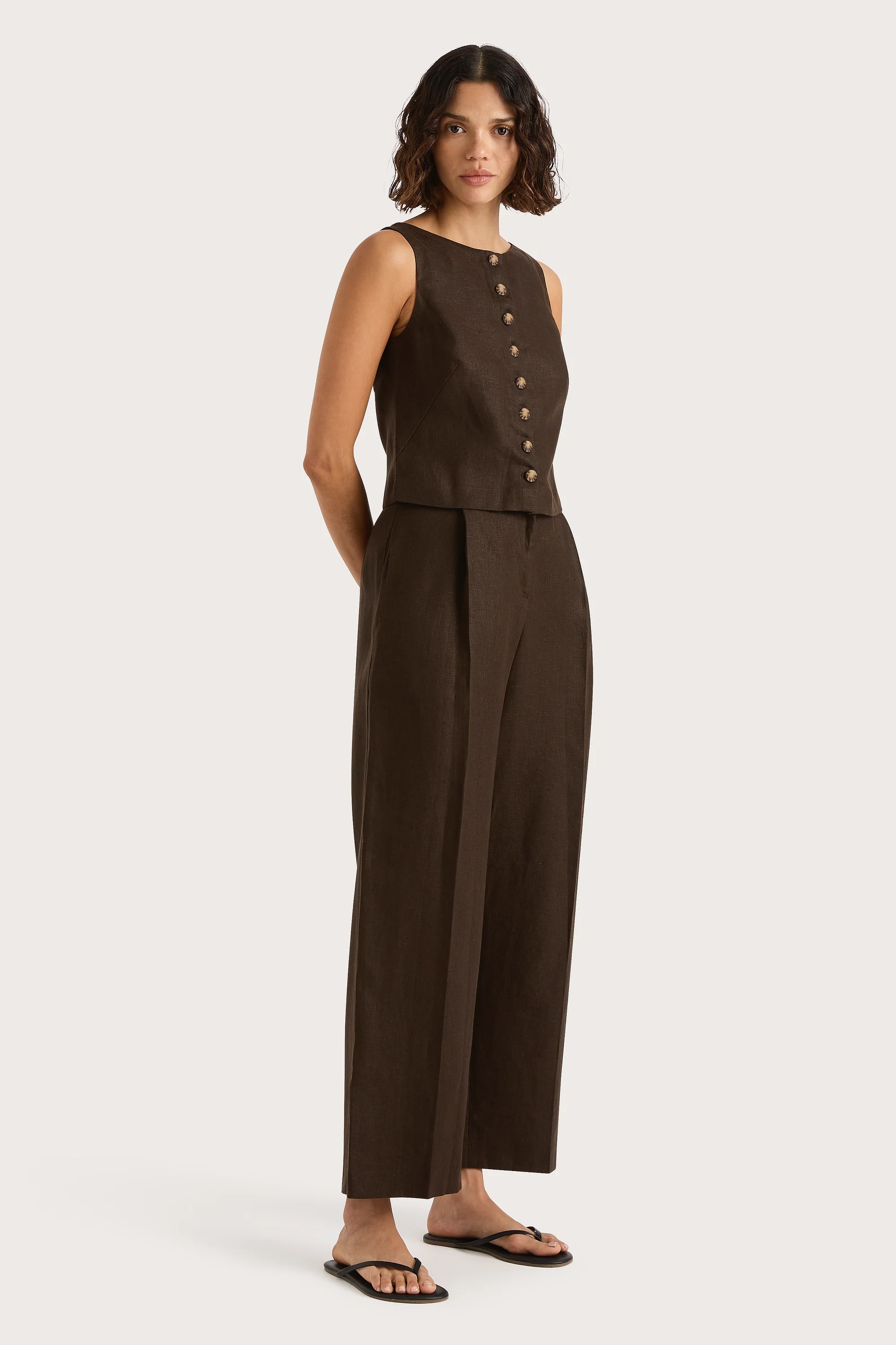 Stevie Trouser Coffee - Final Sale - Image 4