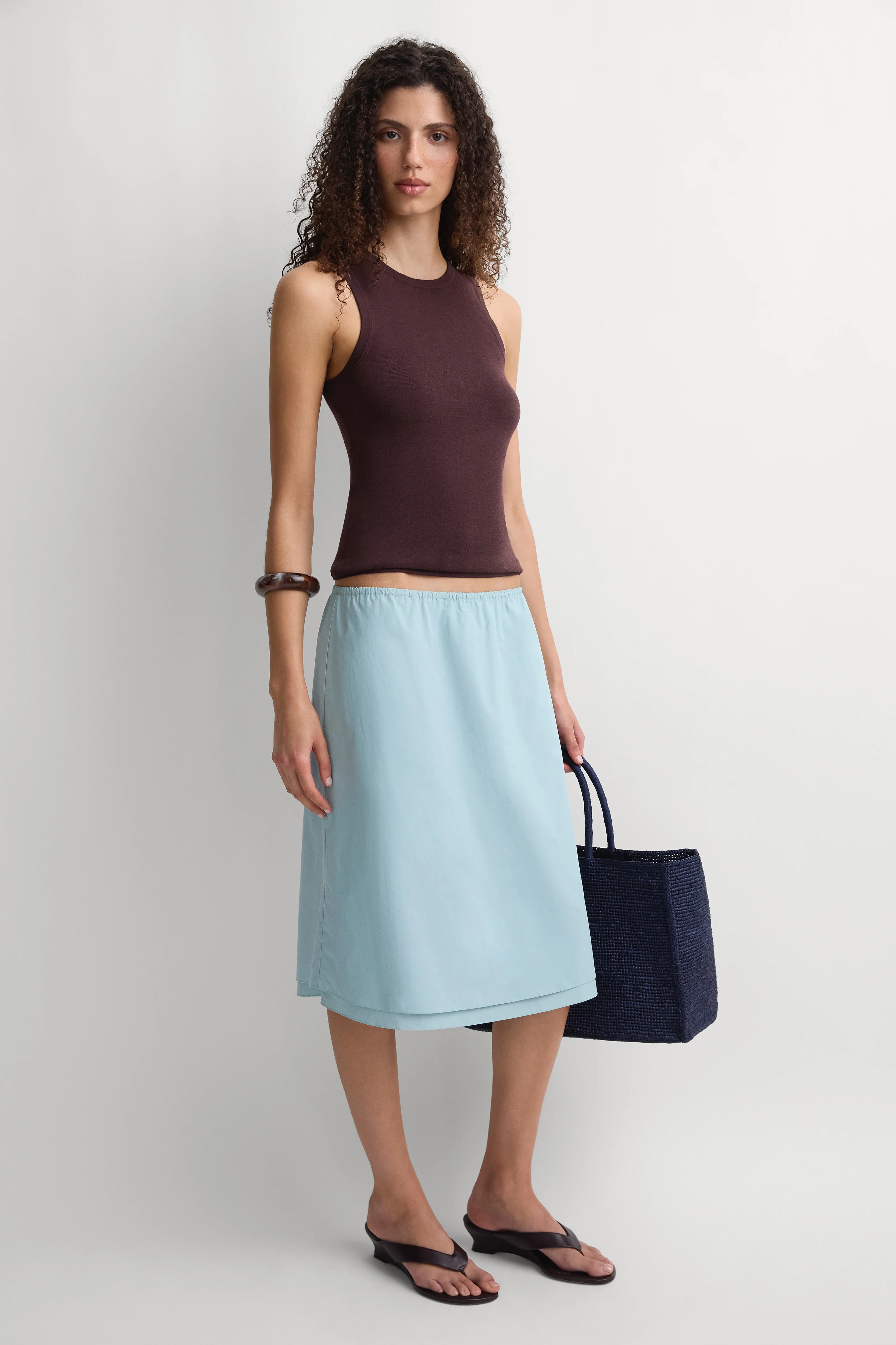 The Knee Skirt Teal - Image 4