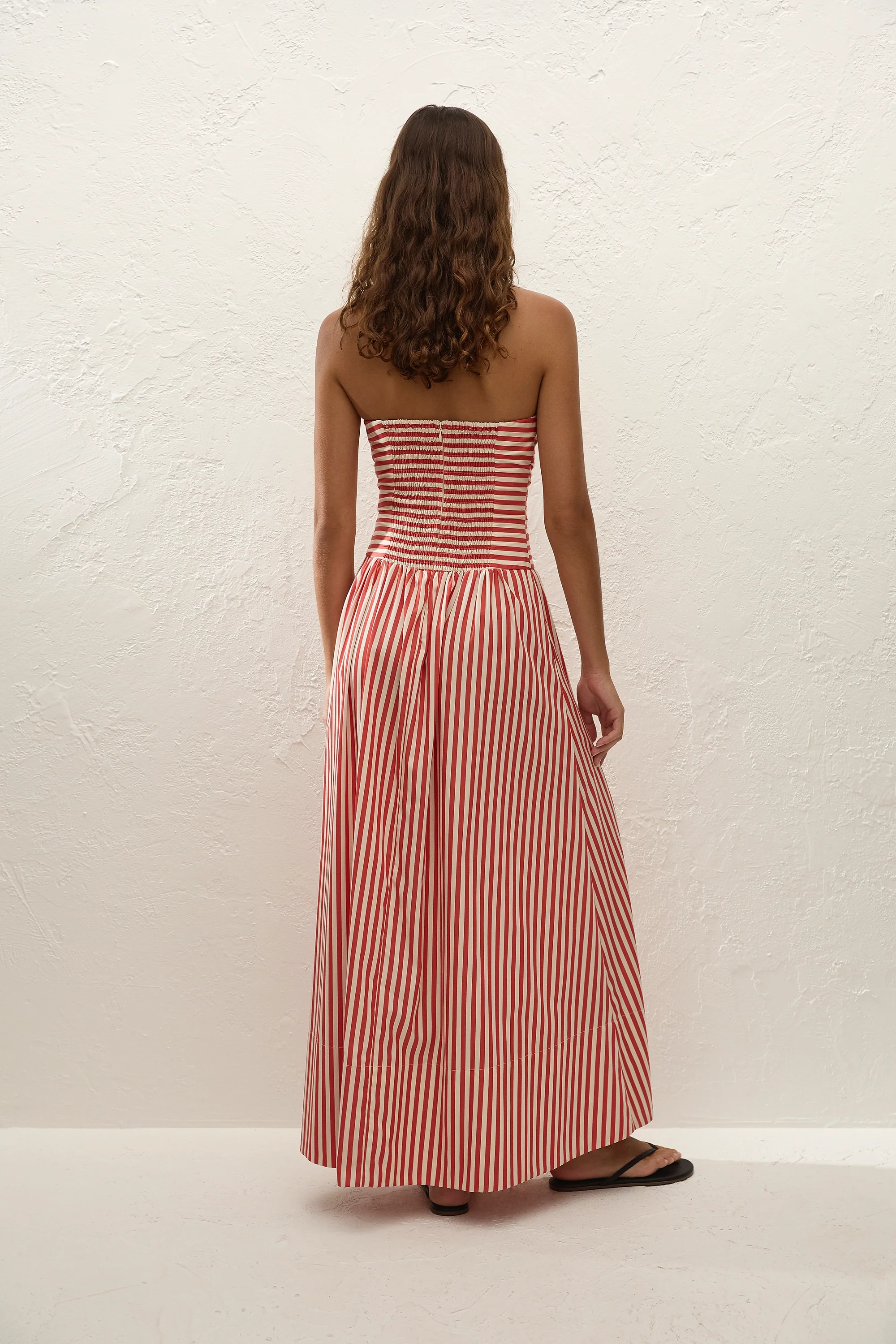 Vera Maxi Dress Orozco Stripe Dusty Tomato - Final Sale - Image 5