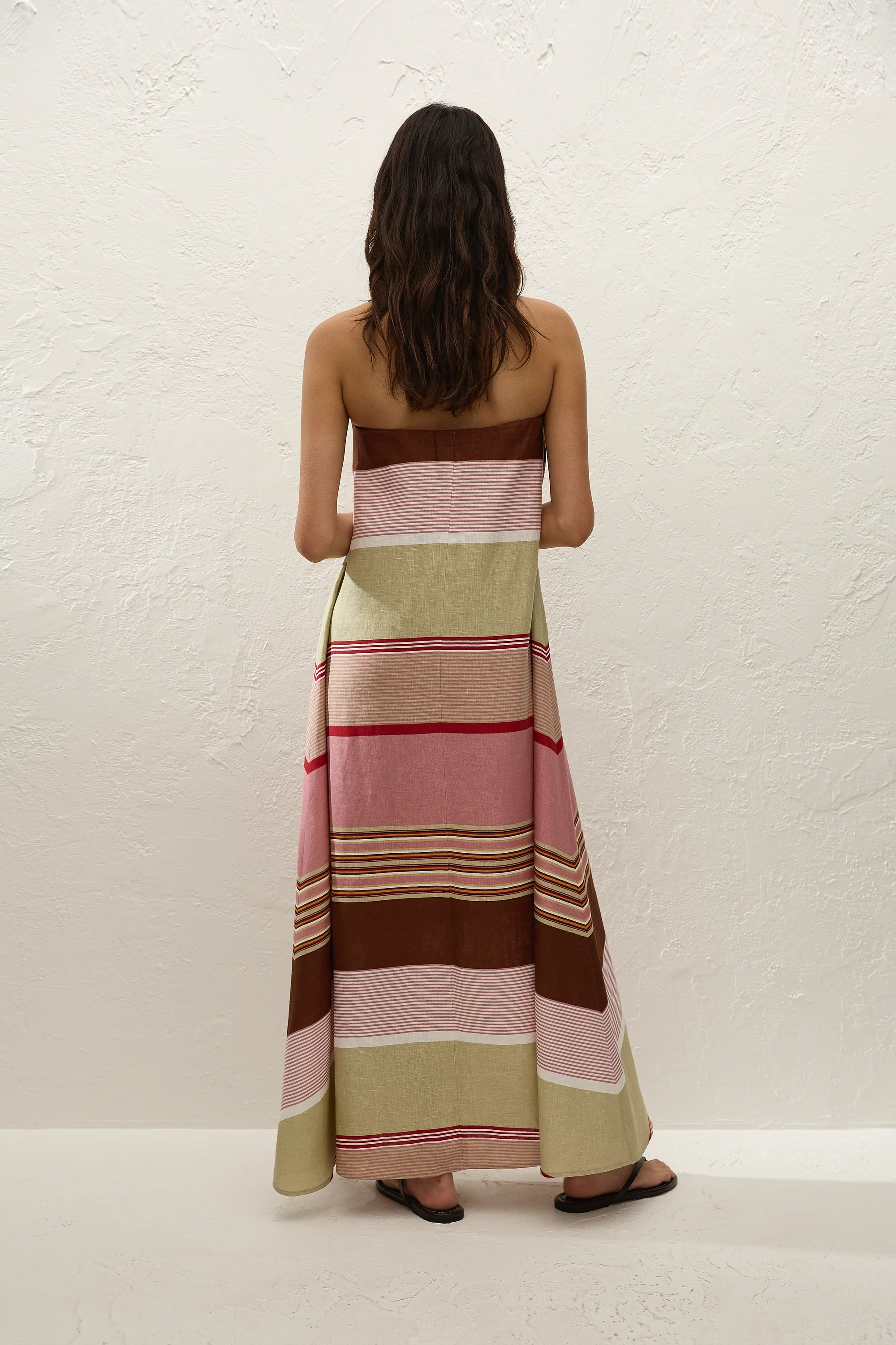 Yolina Maxi Dress Barragan Stripe Dusty Mauve - Final Sale - Image 7